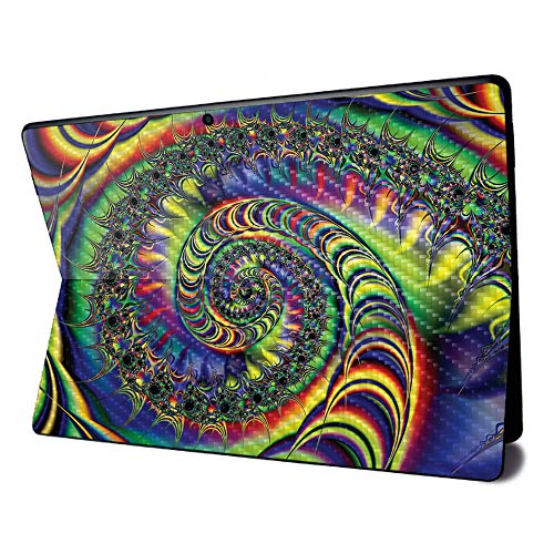 Image of MightySkins Carbon Fiber Skin for Microsoft Surface Pro X - Acid | Textured Carbon Fiber Finish | Easy to Apply, Remove, and Change Styles | Made in The USA