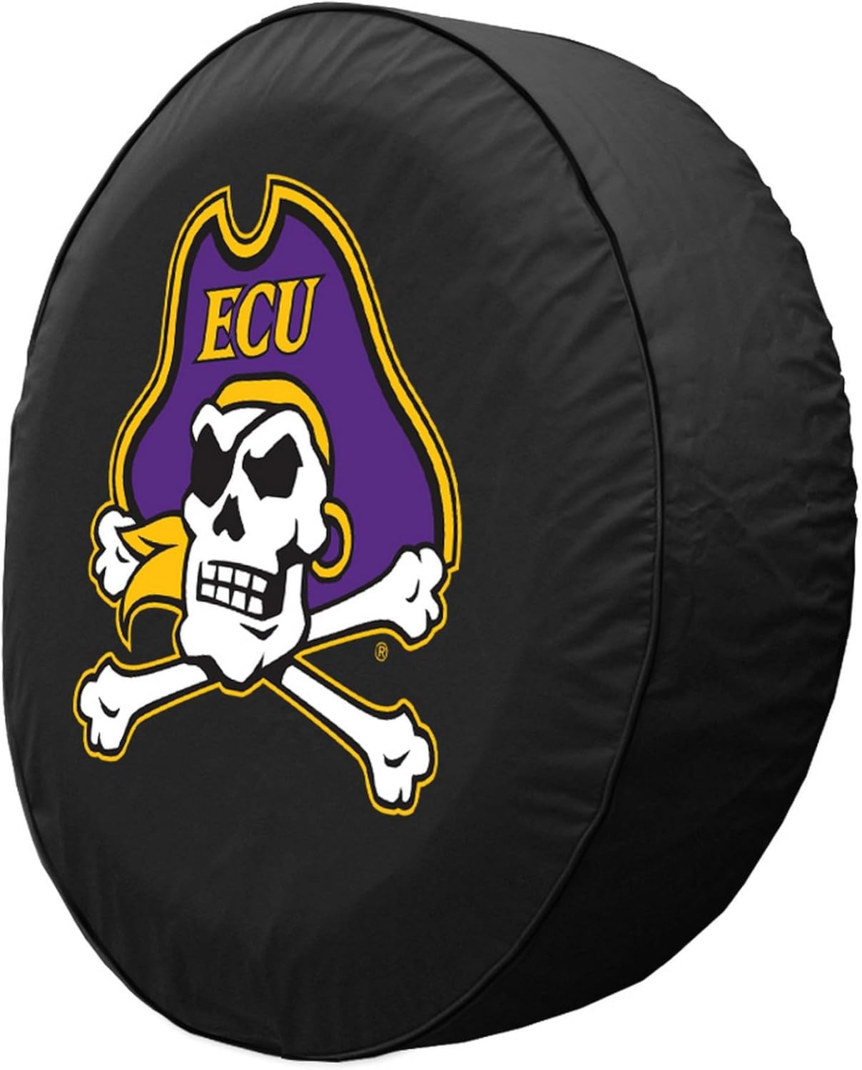 East Carolina University Tire Cover - Size H2 - (35"x12.5") on Black Vinyl