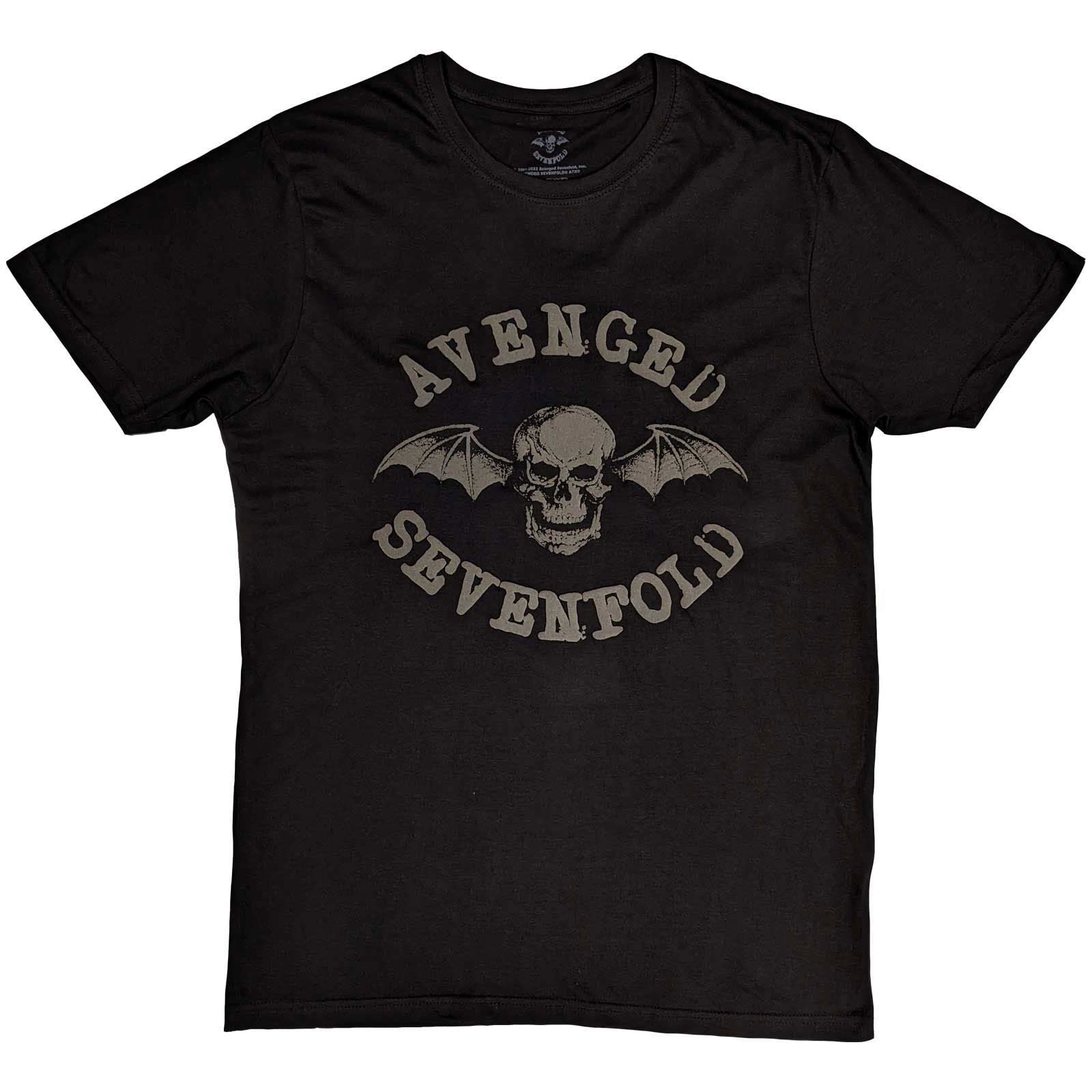 Avenged Sevenfold T Shirt Classic Deathbat Hi-Build Official Unisex Black M