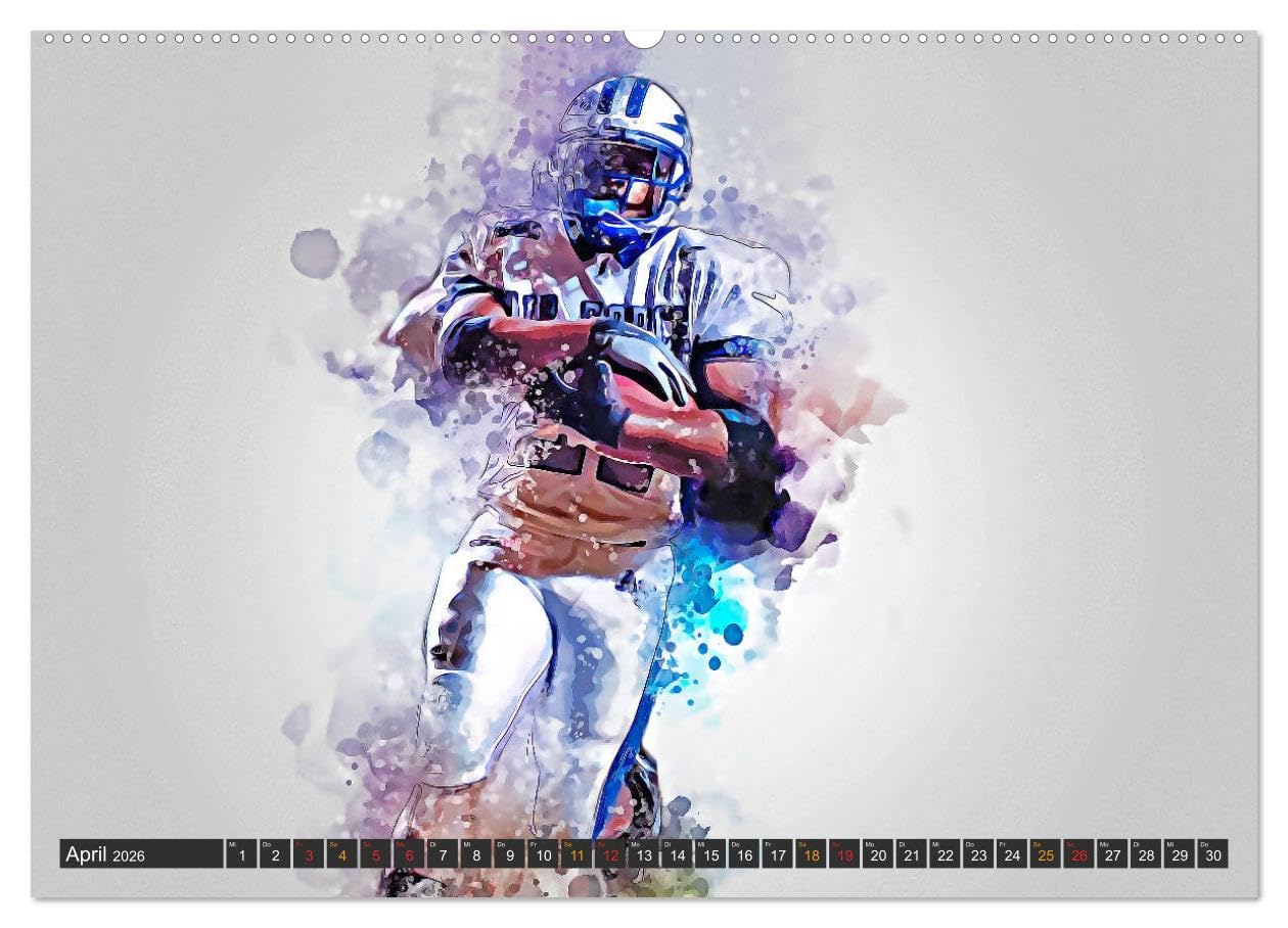 American Football extrem (Wandkalender 2026 DIN A2 quer), CALVENDO Monatskalender: American Football, Teamsport der Extra-Klasse - beispiellose ... Kraft und Taktik. (CALVENDO Sport)