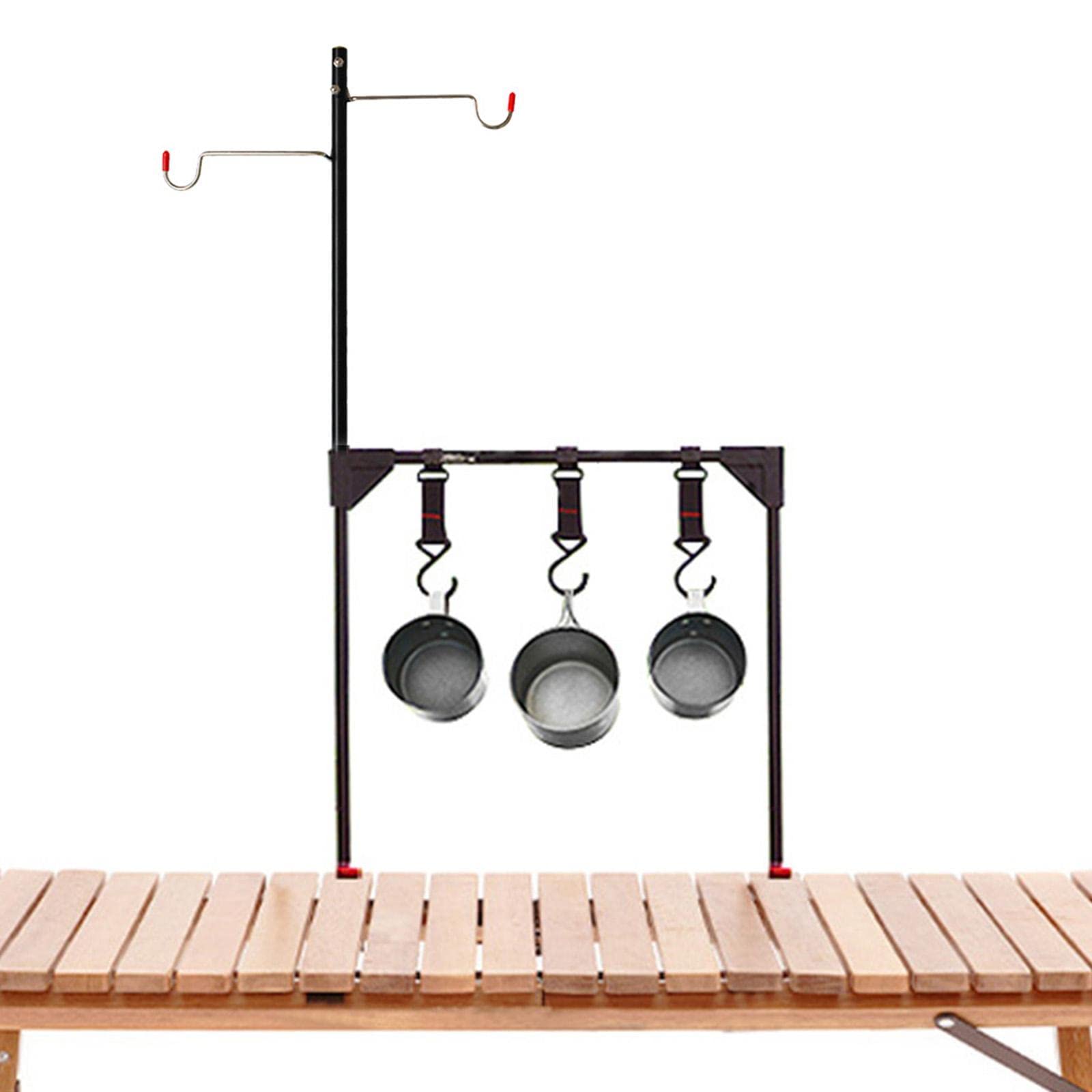 loom tree camping lantern stand lightweight alloy lamp pole hanger holder 2 hooks set outdoor sports | camping & hiking | flashlights, lanterns & lights | lanterns