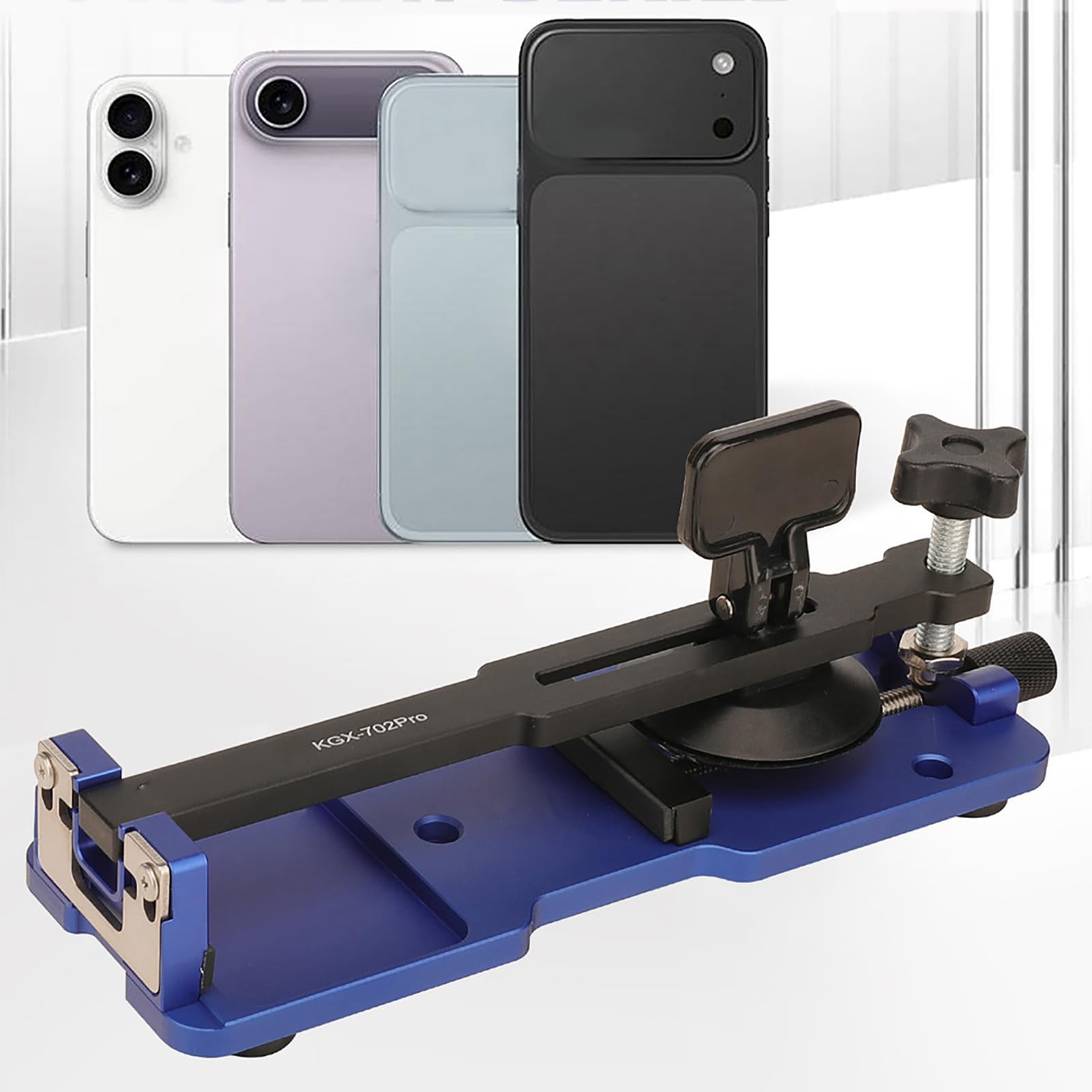 Jectse Apri Separatore Schermo Telefono, Morsetto con Ventosa, Riparazione Rimozione Display LCD per Telefoni Cellulari, Tablet Fino a 17 Cm di Larghezza, Protezione Morbida in