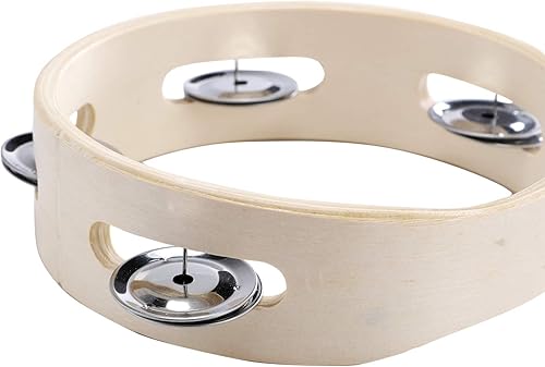Vista 34 de Musfunny - Tambor de mano de 6 pulgadas, de abedul y metal, para percusión, juguete musical educativo, instrumento para KTV, fiesta, juegos de niños