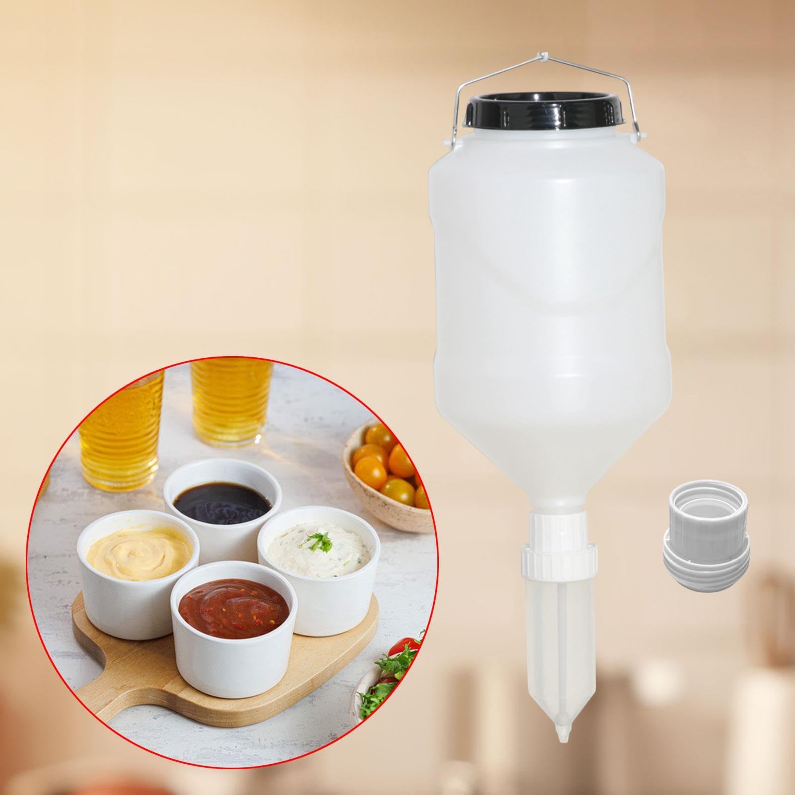Dispensador de Salsas Recargable, Botella para de Ensaladas, Botella Exprimible para Salsas, Botella Dispensadora de Especias para Picnics, Us, Blanco, tal como se describe