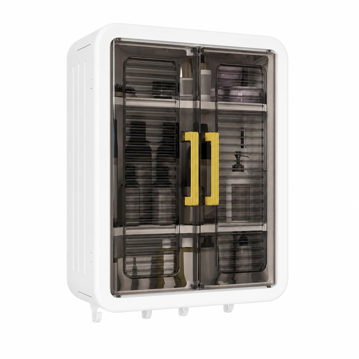 Wall Mounted Bathroom Cabinet for Storage | Waterproof Multipurpose Plastic Organizer Cabinet with Double Door |Dustproof Bathroom Shelf for Kitchen,Laundry,Bedroom & Washroom Storage-image-32