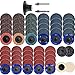 2 inch Roloc Quick Change Discs Set， 60Pcs Sanding Discs 1Pcs 1/4" Holder, for Die Grinder Surface Prep Strip Grind Polish Finish Burr Rust Paint Removal，Surface Conditioning Discs