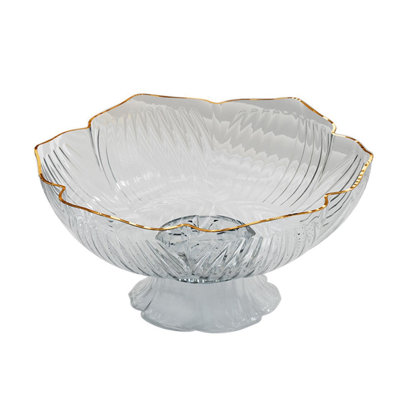PIXZCSA Stylish High Footed Fruit Bowl Round Unique Centerpiece Displaying Variety of Fruits Ensuring Long Term High Footed Fruit Bowl Pedestal Drain