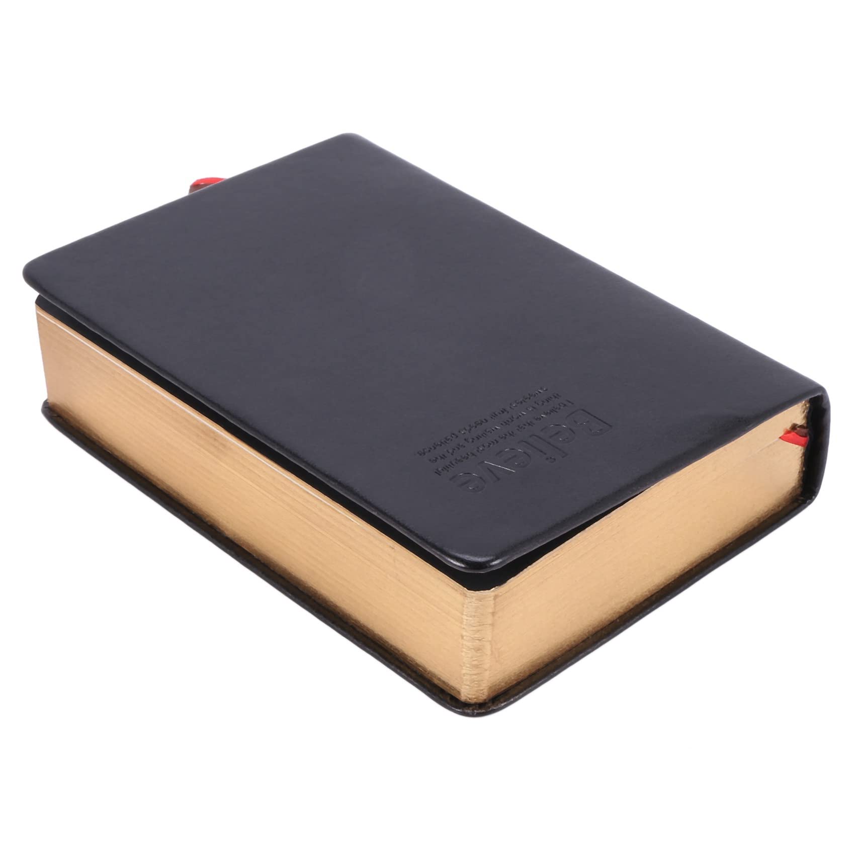 Gisoanudt Lot de 3 carnets de notes en papier épais PU + papier Bible Journal intime livre magazines agenda agenda école bureau papeterie noir + doré