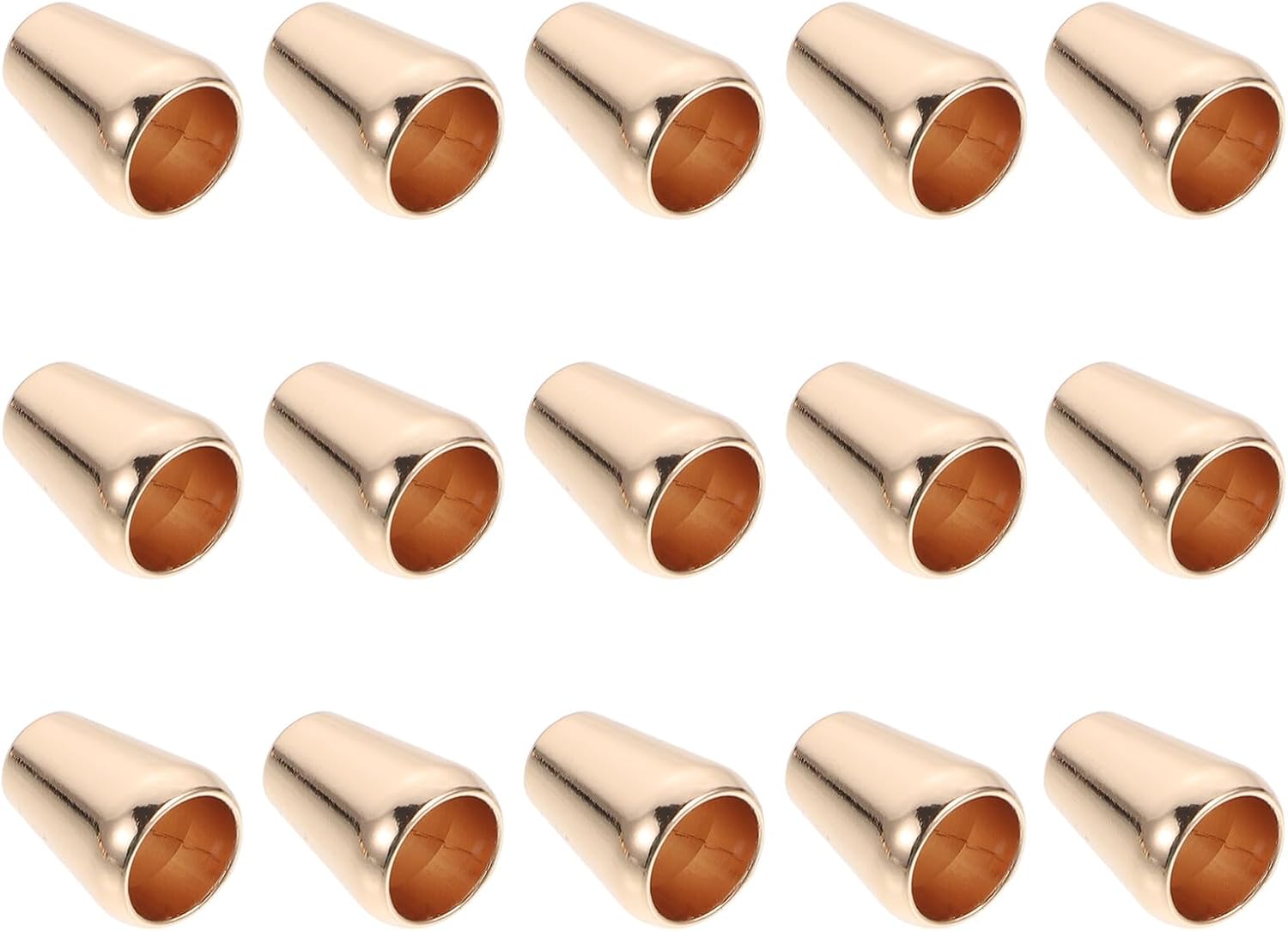 HOMSFOU Metal Cord Locks Drawstring Rope Ends Alloy Stopper Buttons for Sewing Crafts 20pcs Set Light Gold for Jackets Bags and Clothing Accessories