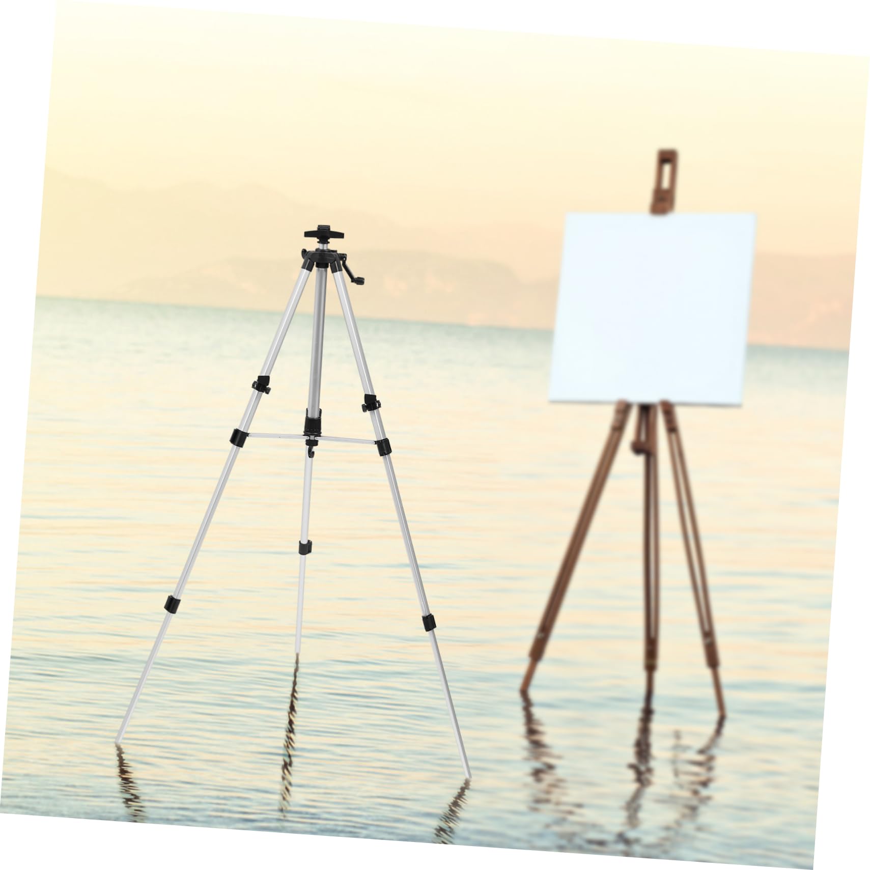 TEHAUX Foldable Easel Stand Mit Verstellbarer Höhe Stabiler Tripod Maleständer Für Drinnen Und Draußen Für Zeichnungen Malerei Und Ausstellungen