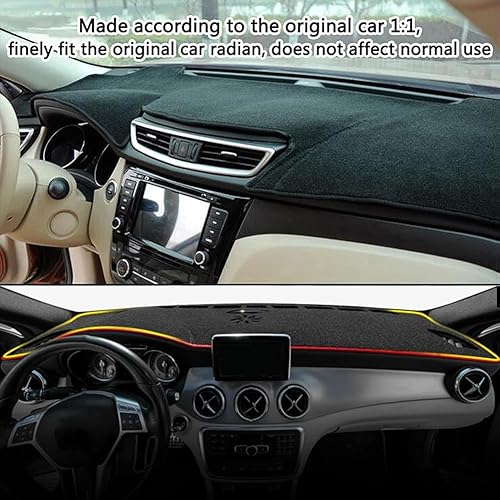 Miniatura 2 de HATHWAY Funda para salpicadero de automóvil, color negro multifunción para Toyota Land Cruiser Prado 2018 2019 LHD, color negro