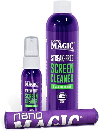 Kit de recarga de 7 onzas para limpieza de pantalla sin rayas, aerosol de 1 onza, recarga de 6 onzas, 2 paños de microfibra, TV LCD LED, tableta,