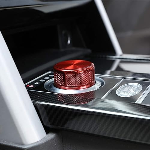 Miniatura 3 de CHEYA Pomo de palanca de cambios de aleación de zinc negro y rojo de repuesto para Land Rover Discovery Sport Discovery 4 LR4 LR5 L462 Range Rover