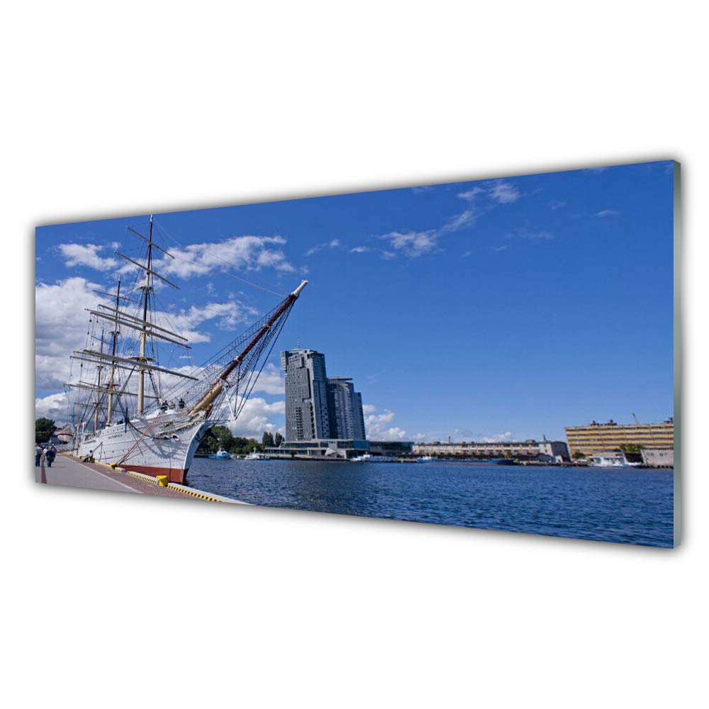 Tableau mural moderne bateau mer pour illuminer un mur sombre
