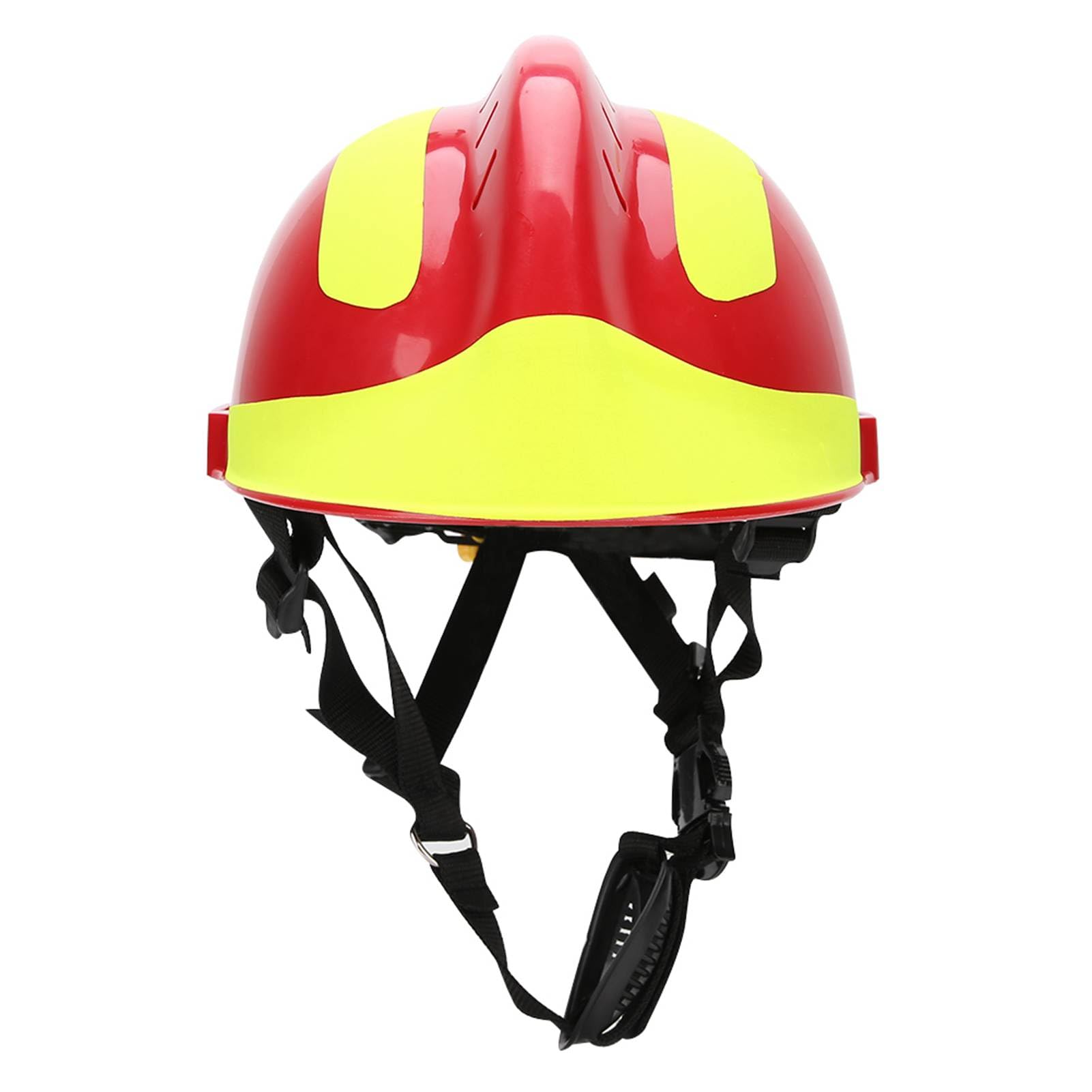 Ejoyous Casco de Rescate Bombero, Casco Antiimpacto Resistente Al Calor y Radiación, con Lámpara Frontal Gafas Capucha para Incendio Terremoto