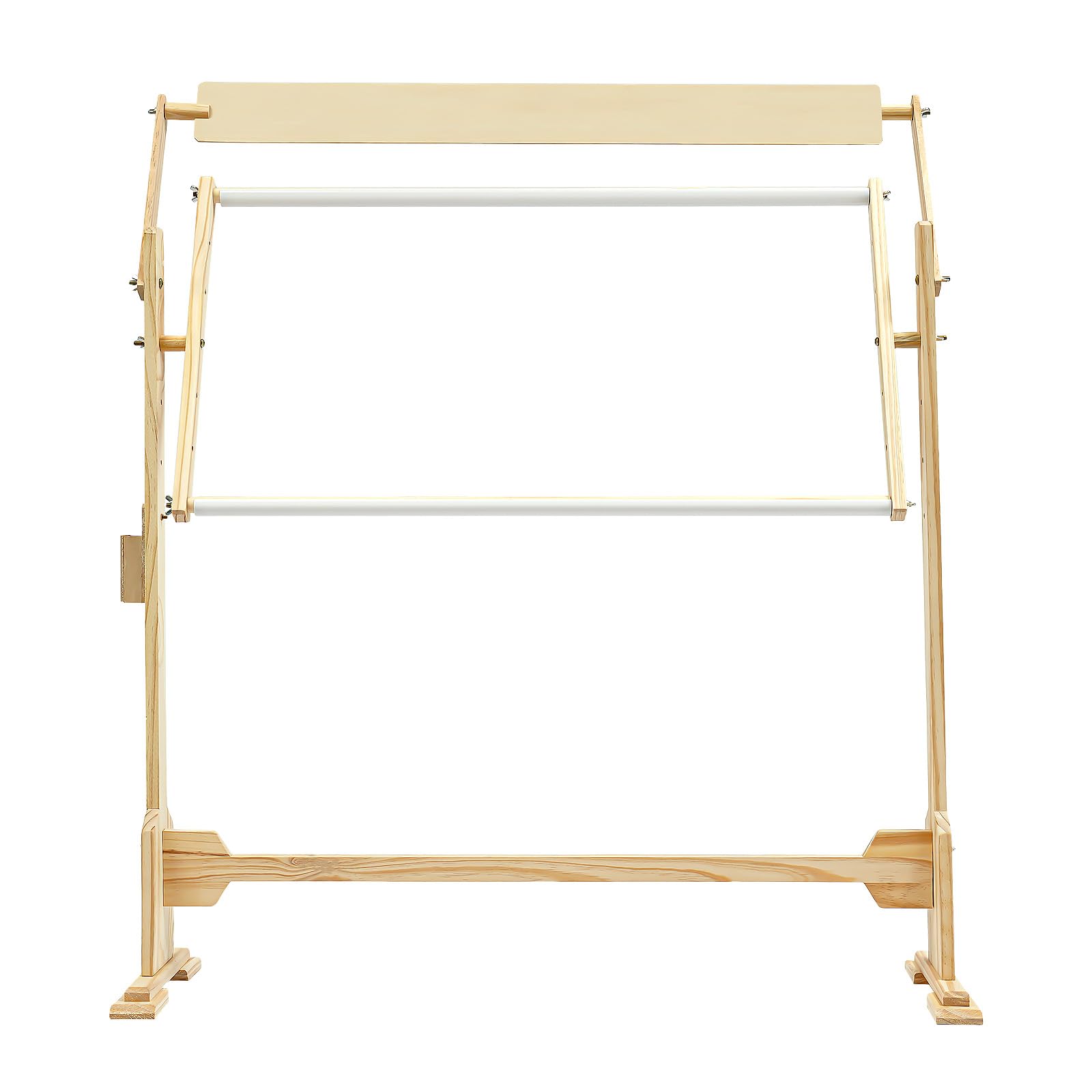 Soporte de bordado ajustable de madera de pino, marco de bordado rectangular grande, 75 x 40 cm
