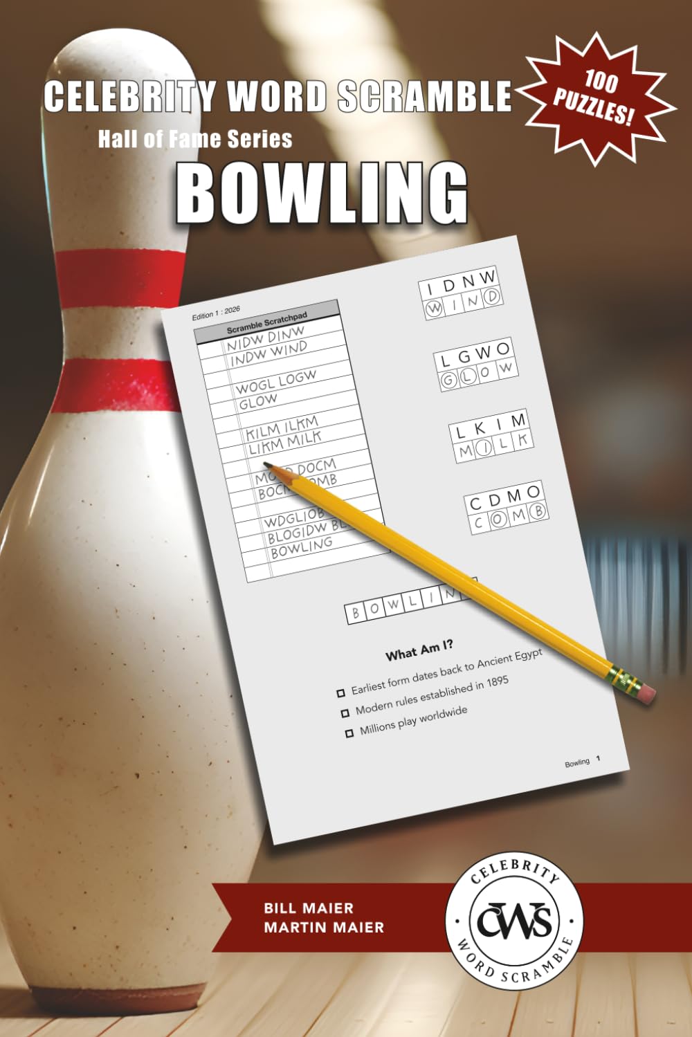 Celebrity Word Scramble Hall of Fame Series Bowling