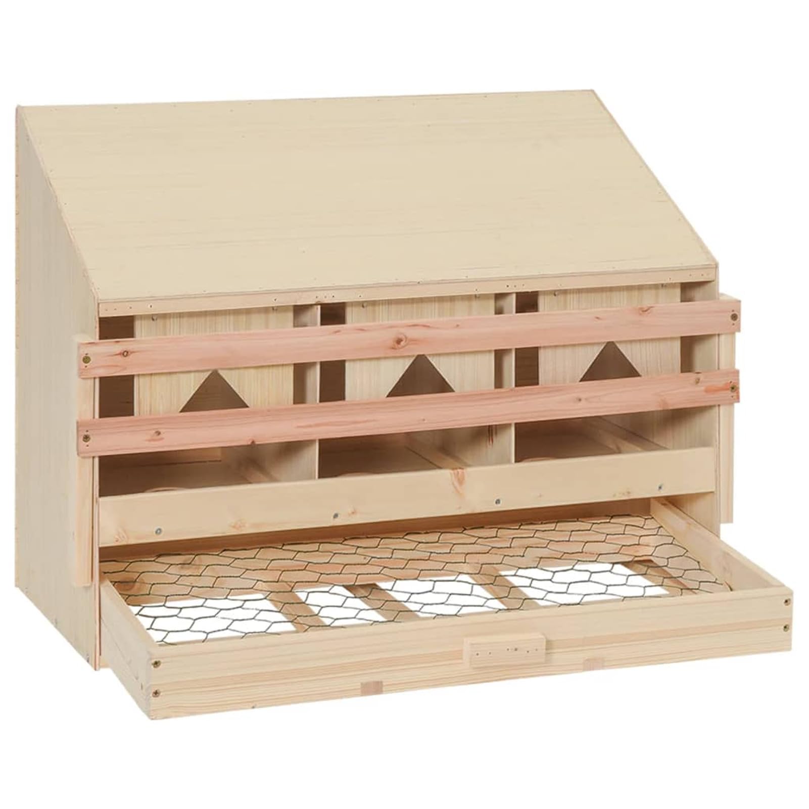 Casetta Cova per Galline 3 Scomparti 72x33x54 cm Legno di Pino,Commercio e Industria,Agricoltura,Zootecnia,Incubatrici di uova-170653