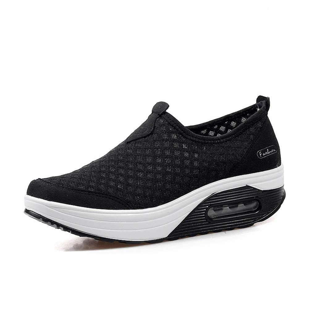 jukka Sandalias para Mujer Malla Merceditas Zapatos para Caminar Zapatillas De Deporte Talla 35-42 Respirado Ligero Deporte Running Zapatillas Sacudir Casual Zapatos de Deporte Mocasines Negros Verano