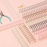 Vista 3 de Craftelier - Juego de 2 carpetas en espiral de doble anillo para álbumes, cuadernos, diarios o calendarios Ideal para álbumes de recortes y otros