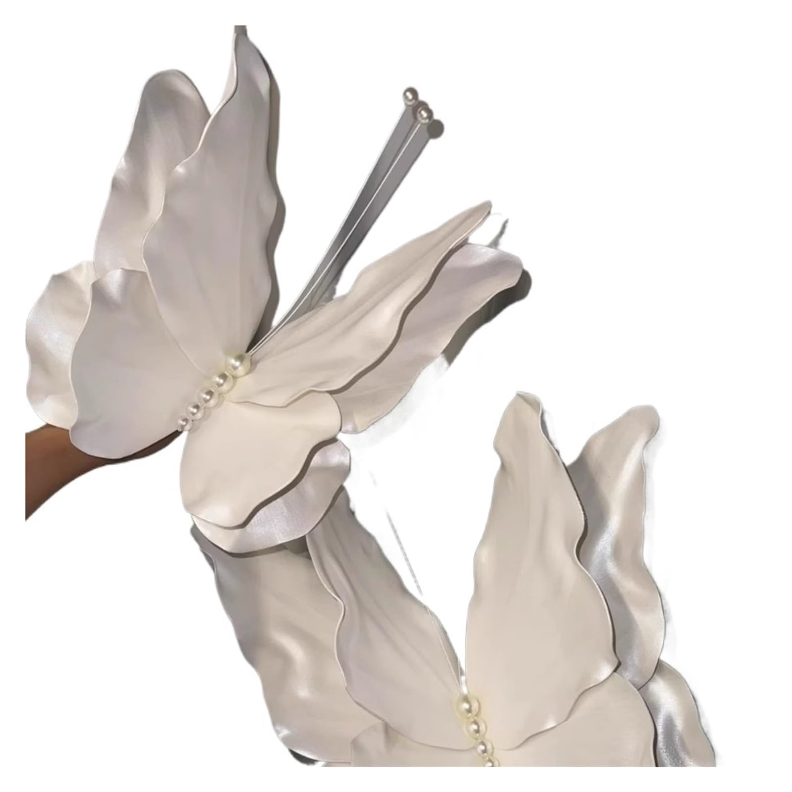 Riesige Schmetterlingsdekoration aus Papier | Große Hochzeits-Party-Foto-Requisite, Schaufensterdekoration und Gartendekoration im Freien(White 60cm)