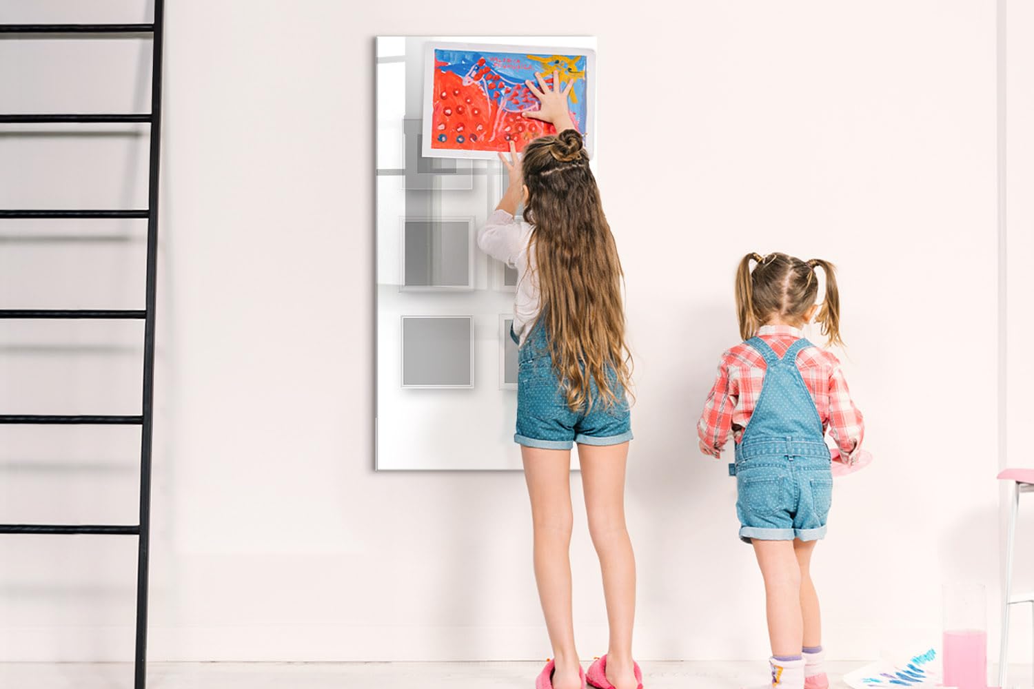 Lavagna Magnetica in Vetro con Accessori | Include Magneti Potenti, Pennarello e Gomma | Casa, Ufficio, Scuola e Creatività - 90x60 - Agenda settimanale