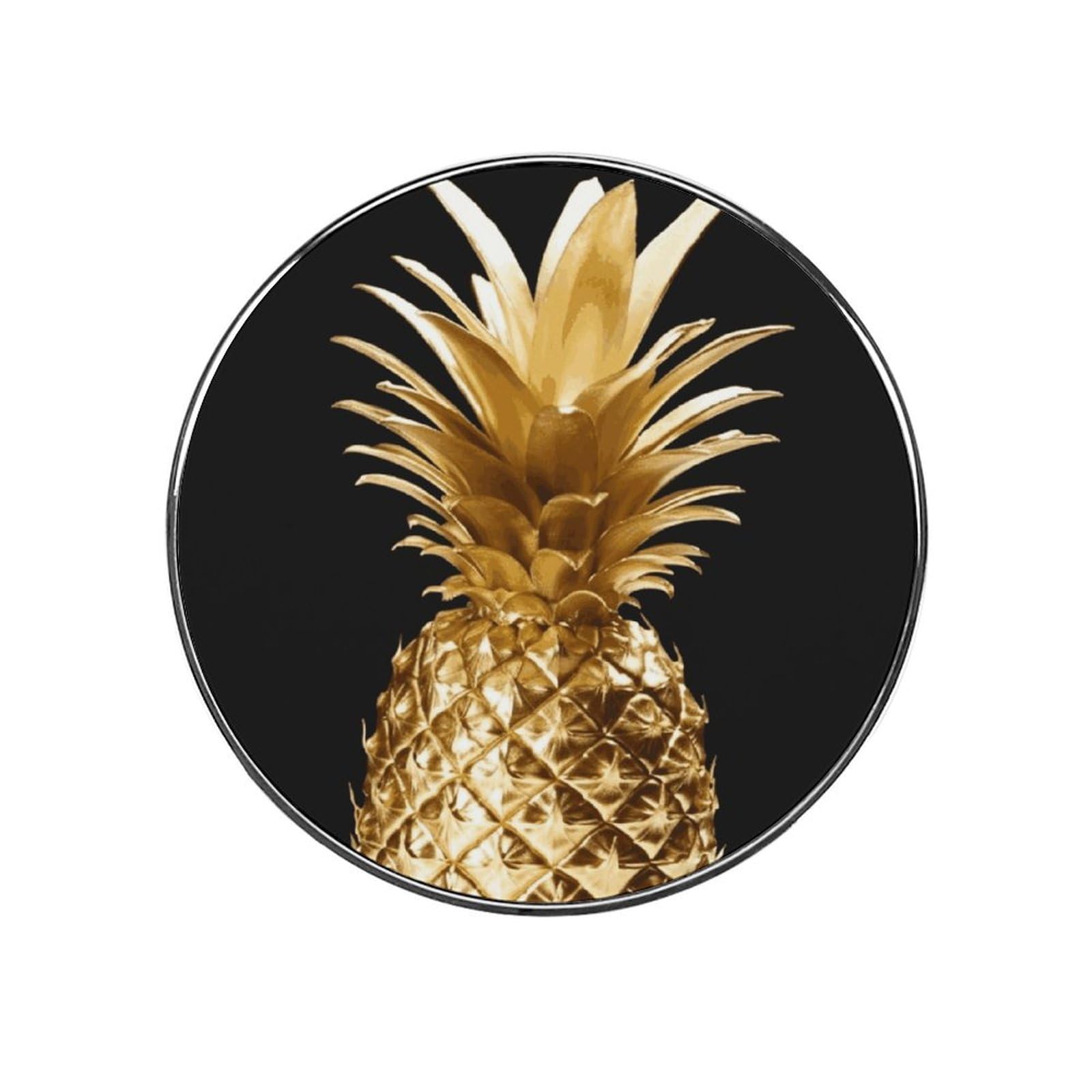 Gold Pineapple Fridge Magnet Magnetic Refrigerator Magnets Mini Round Kitchen Fridges Magnets for Kitchen Office Whiteboard Cabinet and Dishwasher