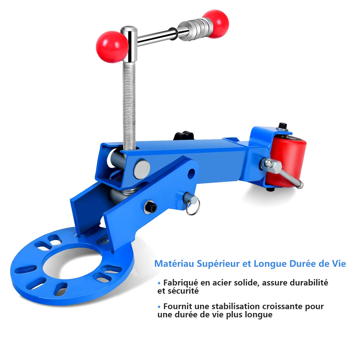 COSTWAY Outil de Réparation de Garde-boue Cadre en Métal, Fender Roller Reformage Extension avec Bras Réglable 180° et 22,9-36CM pour Entretien Automobile, Bleu