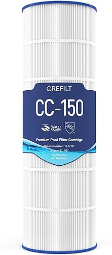 Cartucho de filtro de piscina CC150, compatible con Pentair Clean & Clear 150, reemplaza a Pleatco PAP150, Unicel C-9415, Pentair R173216, 150 pies