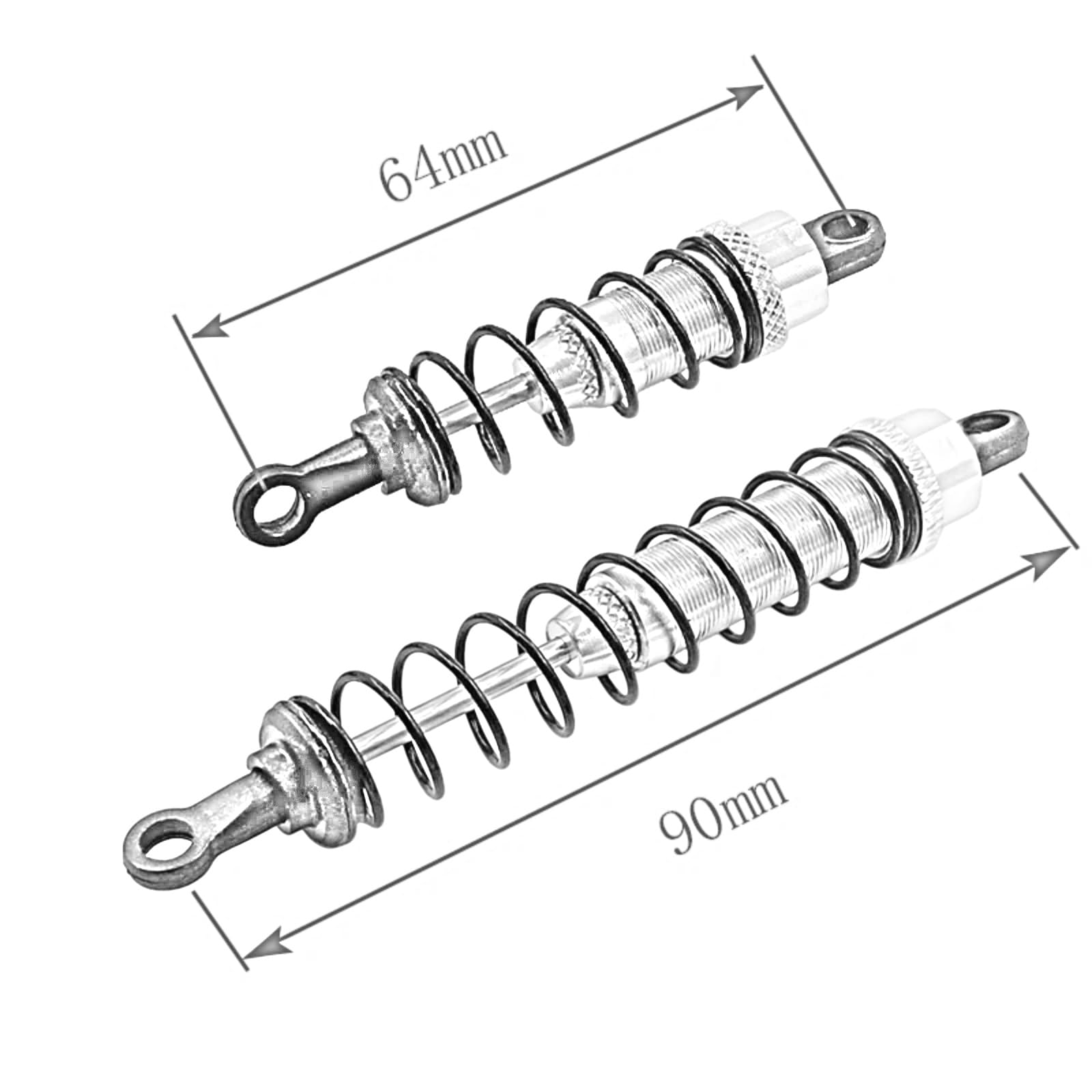 Compatible con WLtoys 12428 12423 1/12 RC Car Piezas Actualización Aluminio Delantero Trasero Amortiguador 0016 0017 RC Mejoras
