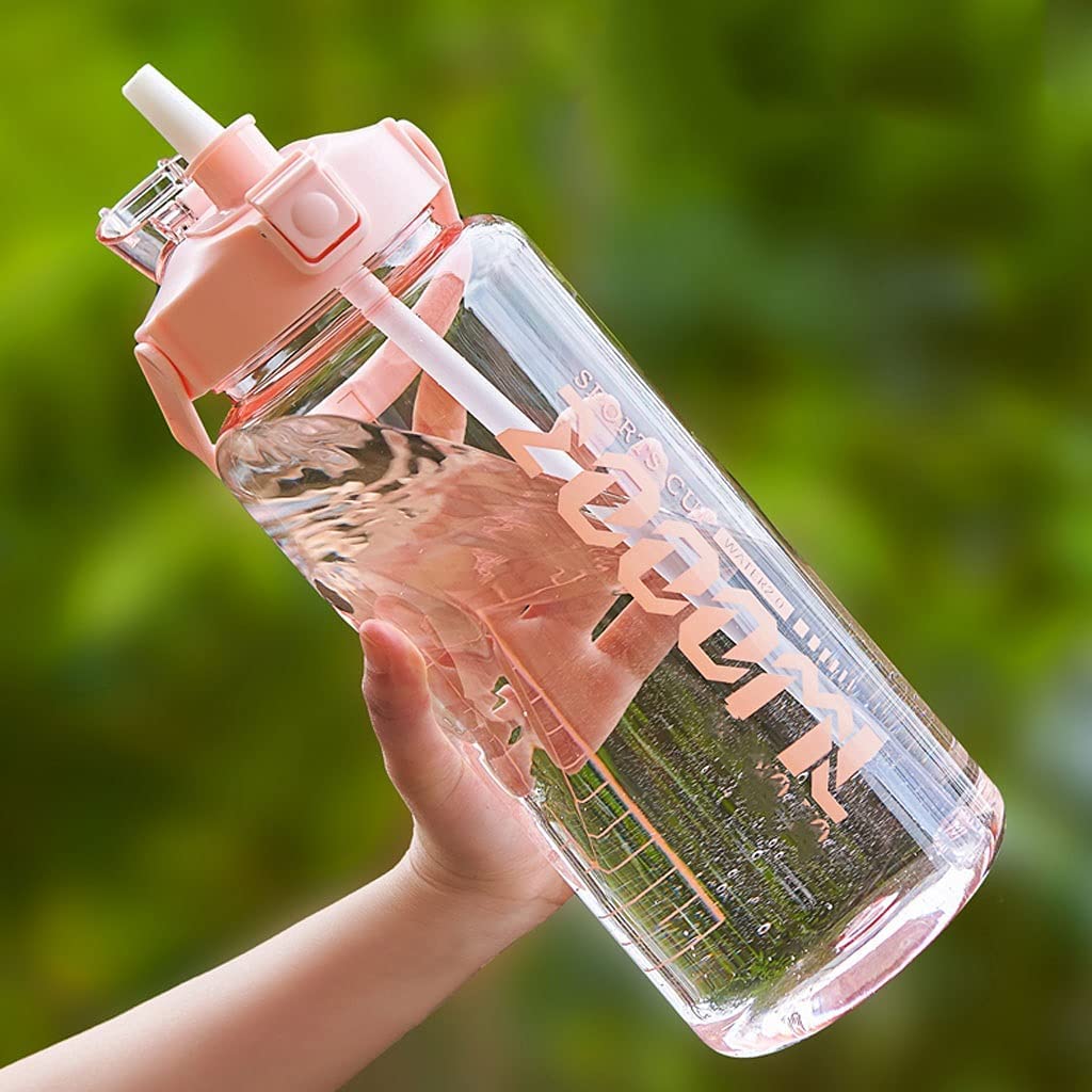Wasserflaschen Trinkflasche Sportflasche 1500 Ml/50 Unzen Kunststoff-Wasserflasche Mit Skala, Sport-Wasserflaschen Mit Großem Fassungsvermögen Für Den Außenbereich, Motivierende Trinkflaschen Wasserfl