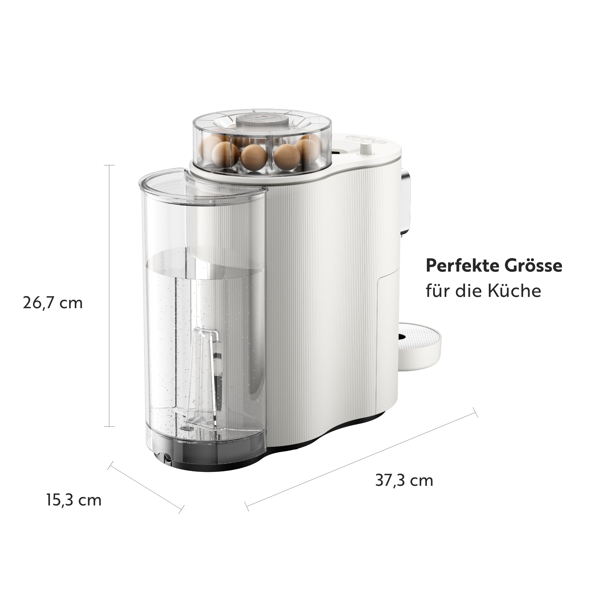 CoffeeB de café royal Globe, cafetera especialmente diseñada para el uso de Coffee Balls, 1.3L, color blanco
