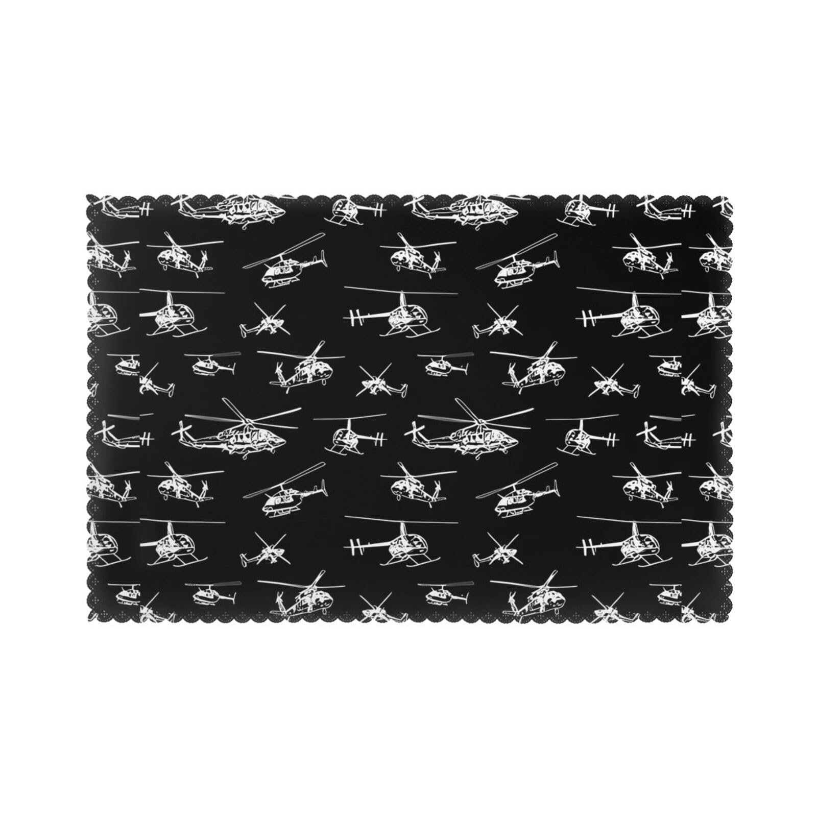 YYHHAOFA Helicopter Prints Placemats Set of 6 12x18in – A Thoughtful Housewarming Gift for Stylish Hosts