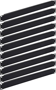 AEONS 1U Blank Rack Mount Filler Panel Blanking Spacer for 19-Inch Server Network Rack Enclosure, Hardware Included, Metal 10-Pack