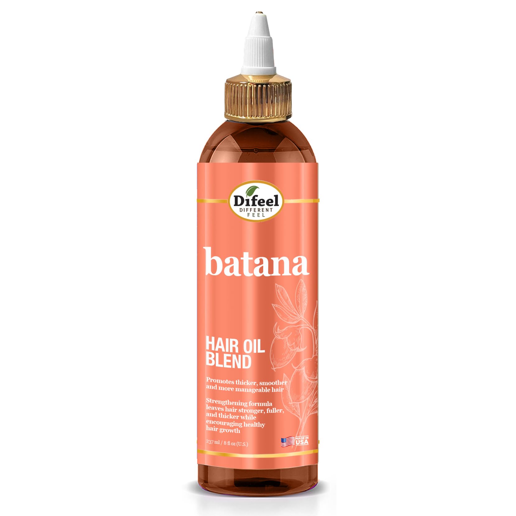 Difeel Batana Hair Oil Blend 8 Ounces - Nourishing Batana Hair Growth Oil Blend
