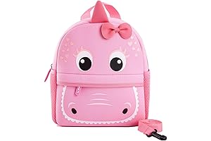 Pink Dinosaur Toddler Backpack with Leash for Girls