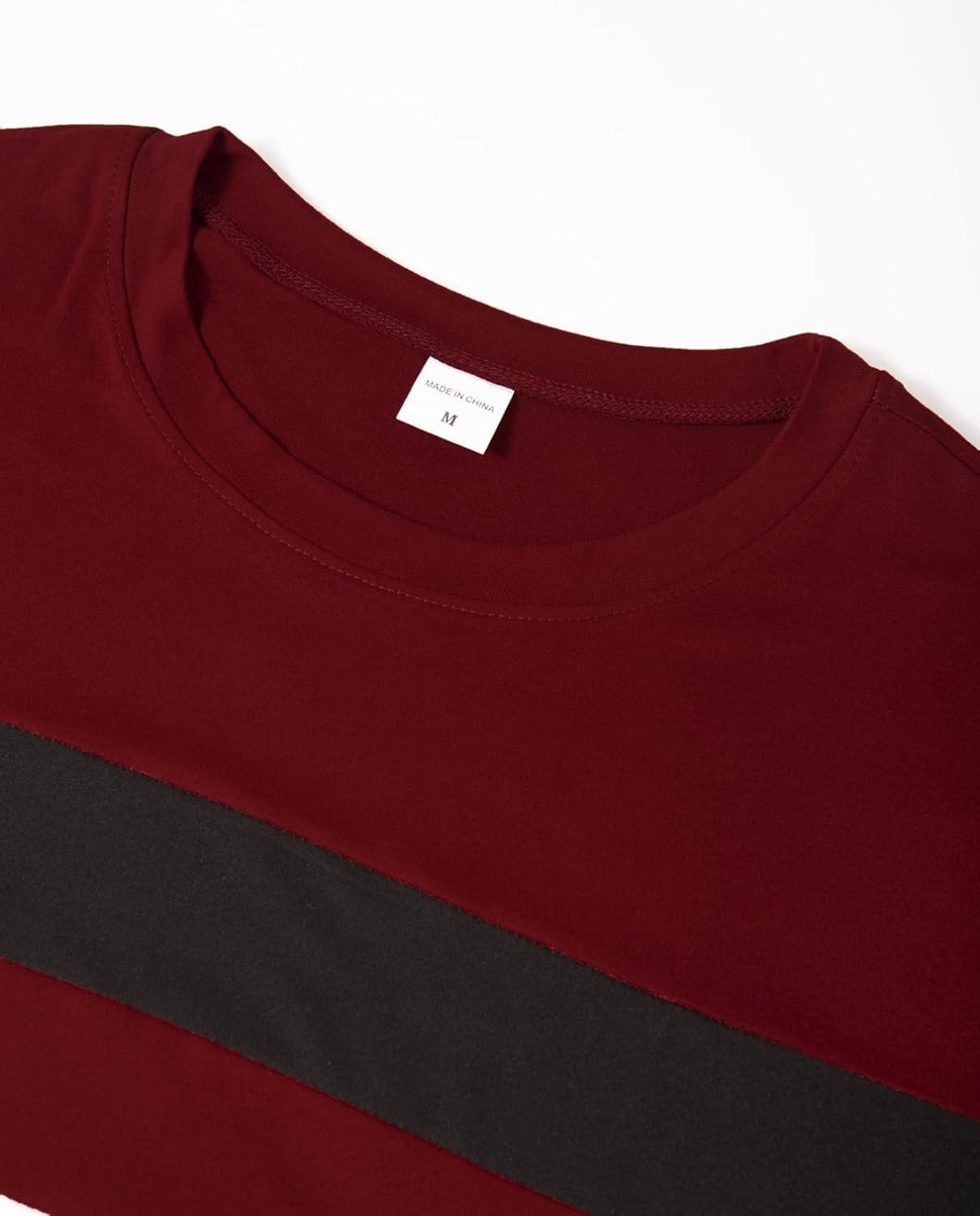 Stylish Mens Long Sleeve Shirt Colorblocked T Shirt and Casual Fall and Winter Fashion Easy Crew Neck Pullover - Image 4