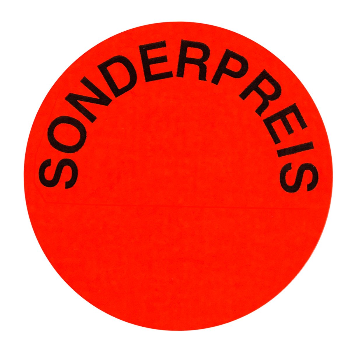 Aktionsetiketten "Sonderpreis" ø 50mm leucht-rot ablösbar 3.000 runde Aufkleber, Haftetiketten, runde Etiketten