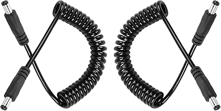 GINTOOYUN DC 5.5mm X 2.1mm mâle à mâle câble Adaptateur d'alimentation LED Bande Lumineuse, CCTV, Voiture, caméra de sécurité, etc. câble d'extension de Bobine d'alimentation DC (Paquet de 2)