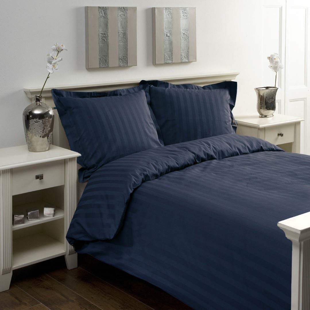 Papillon Bettwäsche Set, Satin, Navy, 140x200/220 + 60x70cm