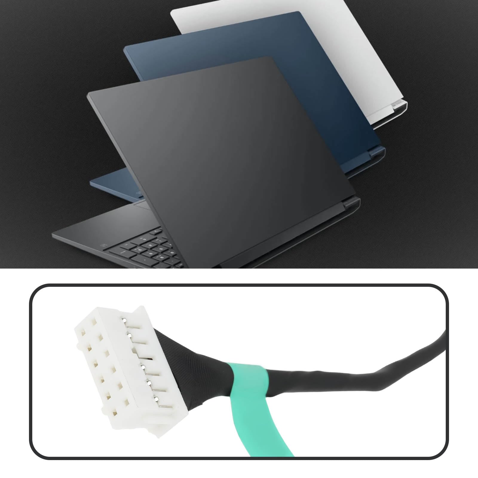 Kabel zasilania DC do laptopa N13314-001 L52B16-S46 N13470-S60 17 cm kompatybilny z HP 15-FA 15-FB