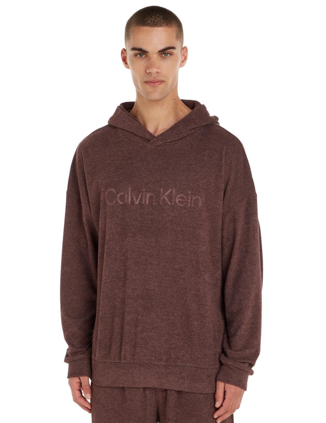 Calvin Klein Felpe Pesanti Uomo S Marrone (Deep Mahogany)