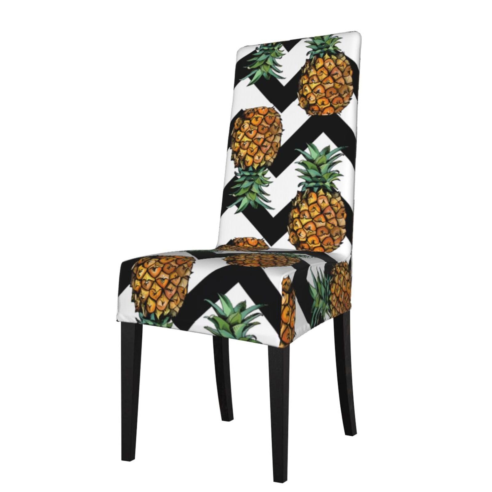 YYHHAOFA Summer Pineapple Prints Protection Cover for Dining Chair - Stretch Slipcovers, Easy Refresh for Your Dining Room & Event Decor
