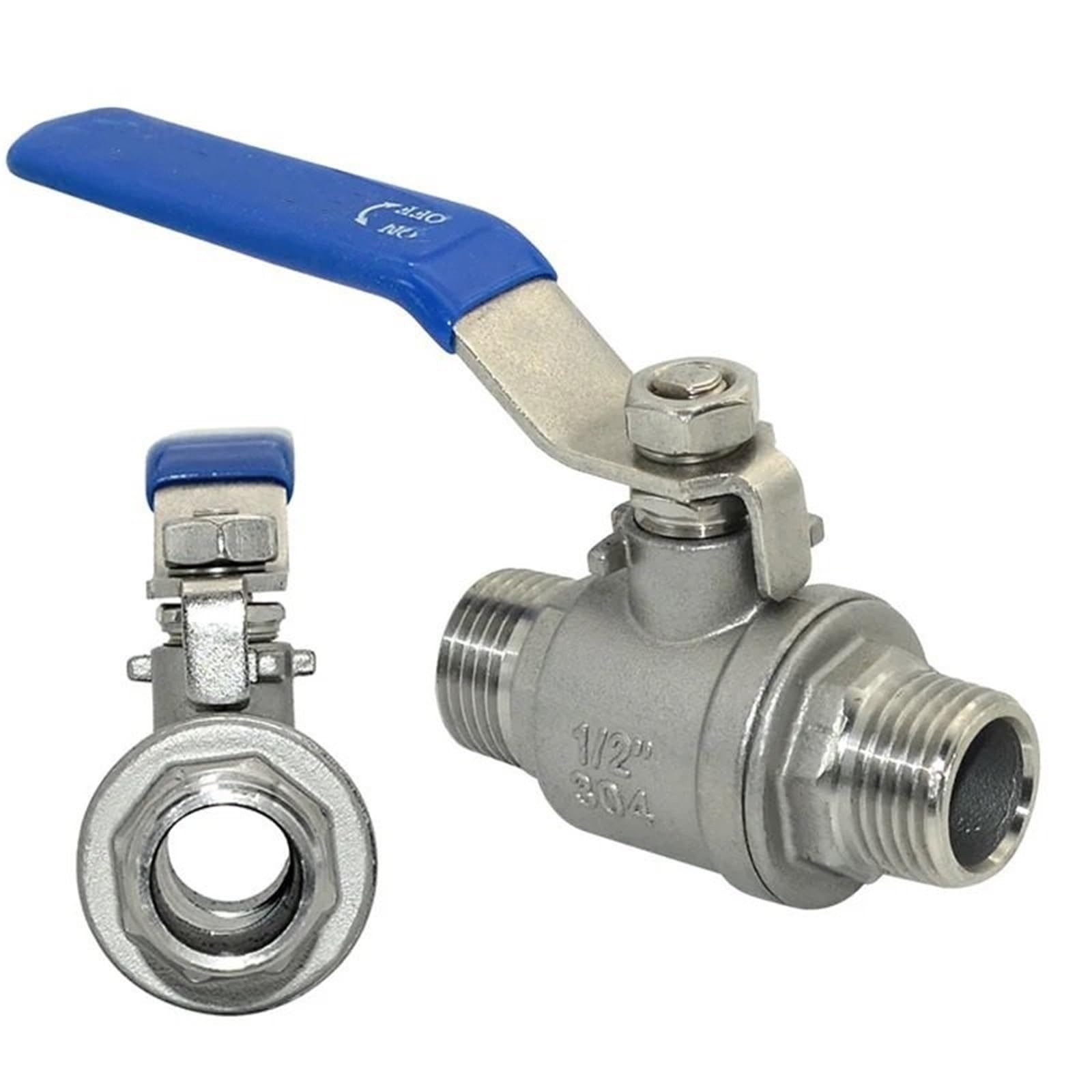 Zawór ze stali nierdzewnej 1/4 3/8 1/2" 3/4" 1" 2" BSP gwint żeński i męski Adapter do przełącznika wody, gazu, oleju(1-1/4")