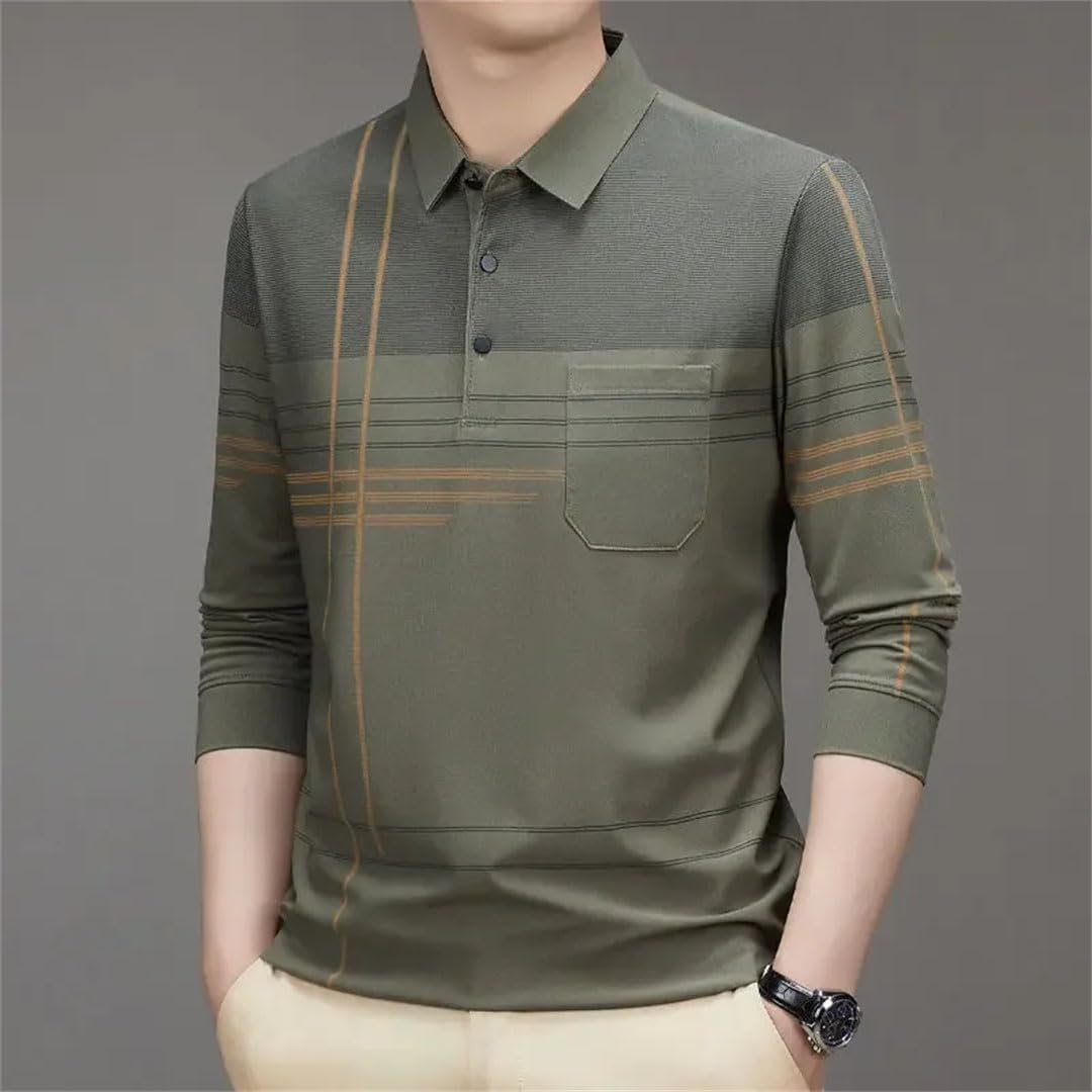 Sudadera tipo polo de manga larga para hombre, 100% algodón