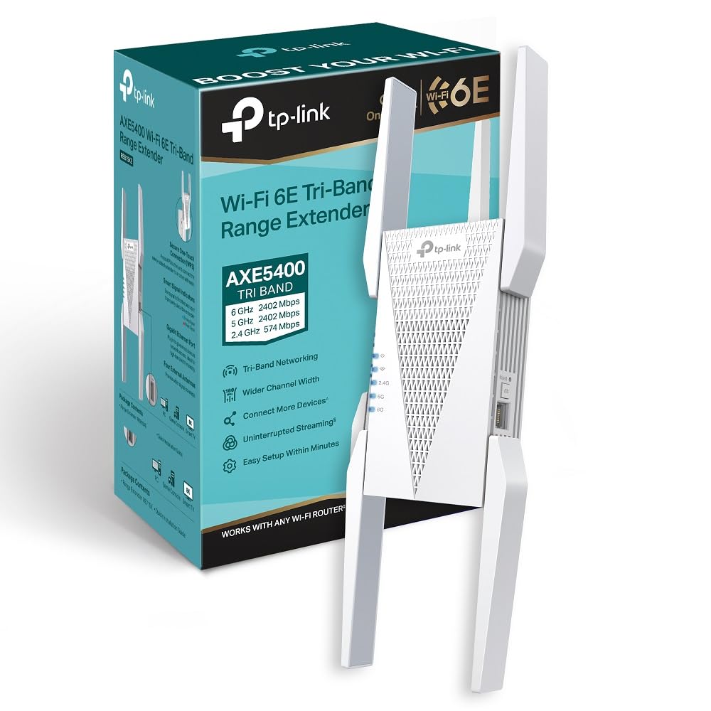 Oferta: TP-Link RE815XE Repetidor WiFi 6e Mesh AXE5400, Triple