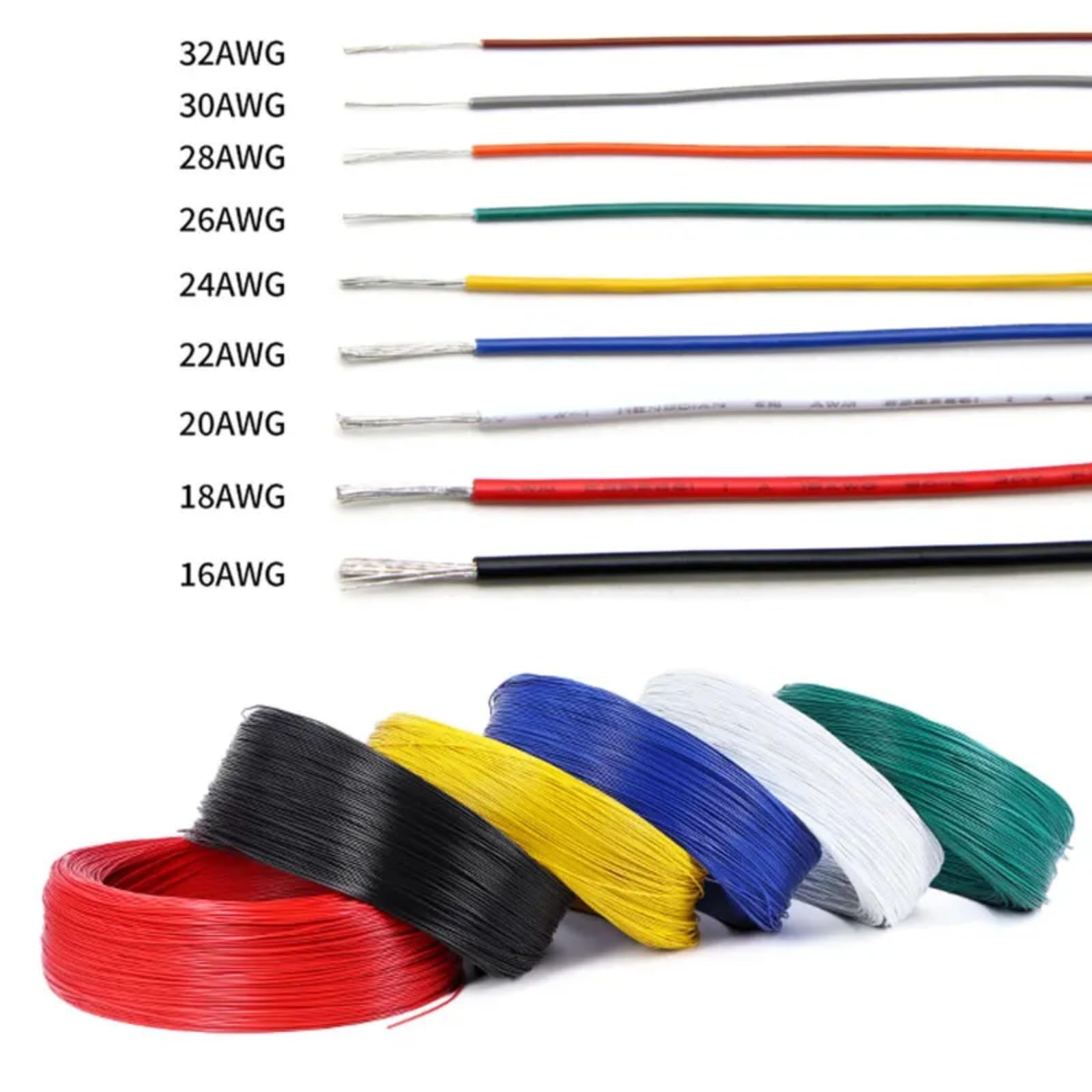 5M-100M 1571 cable electrónico 24 22 20 18 16 AWG flexible PVC(Purple; 5M; 24 AWG)