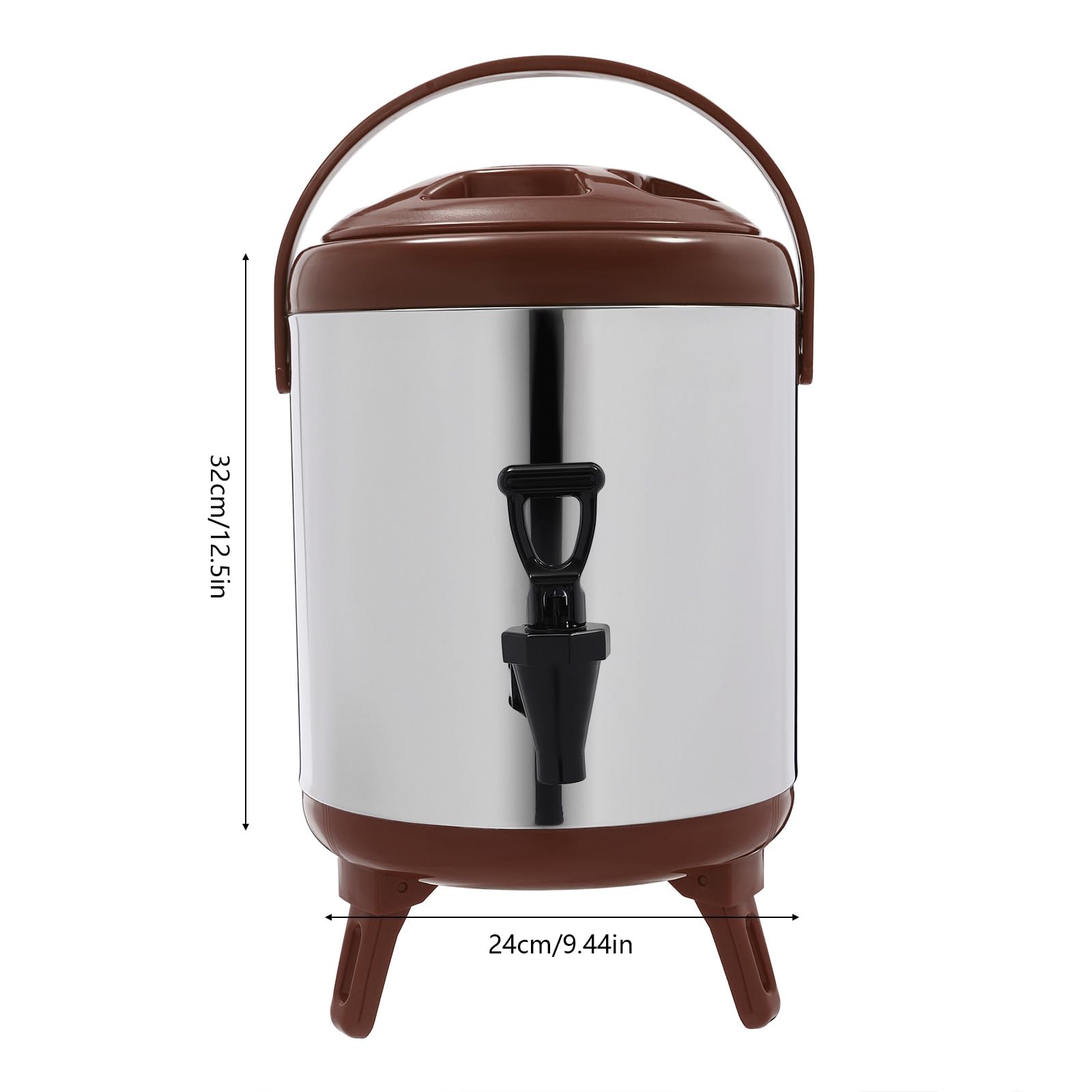 Dispensador de agua caliente, urna de catering de 6 litros, dispensador de bebidas aislado de acero inoxidable, cubo térmico para agua caliente y bebidas
