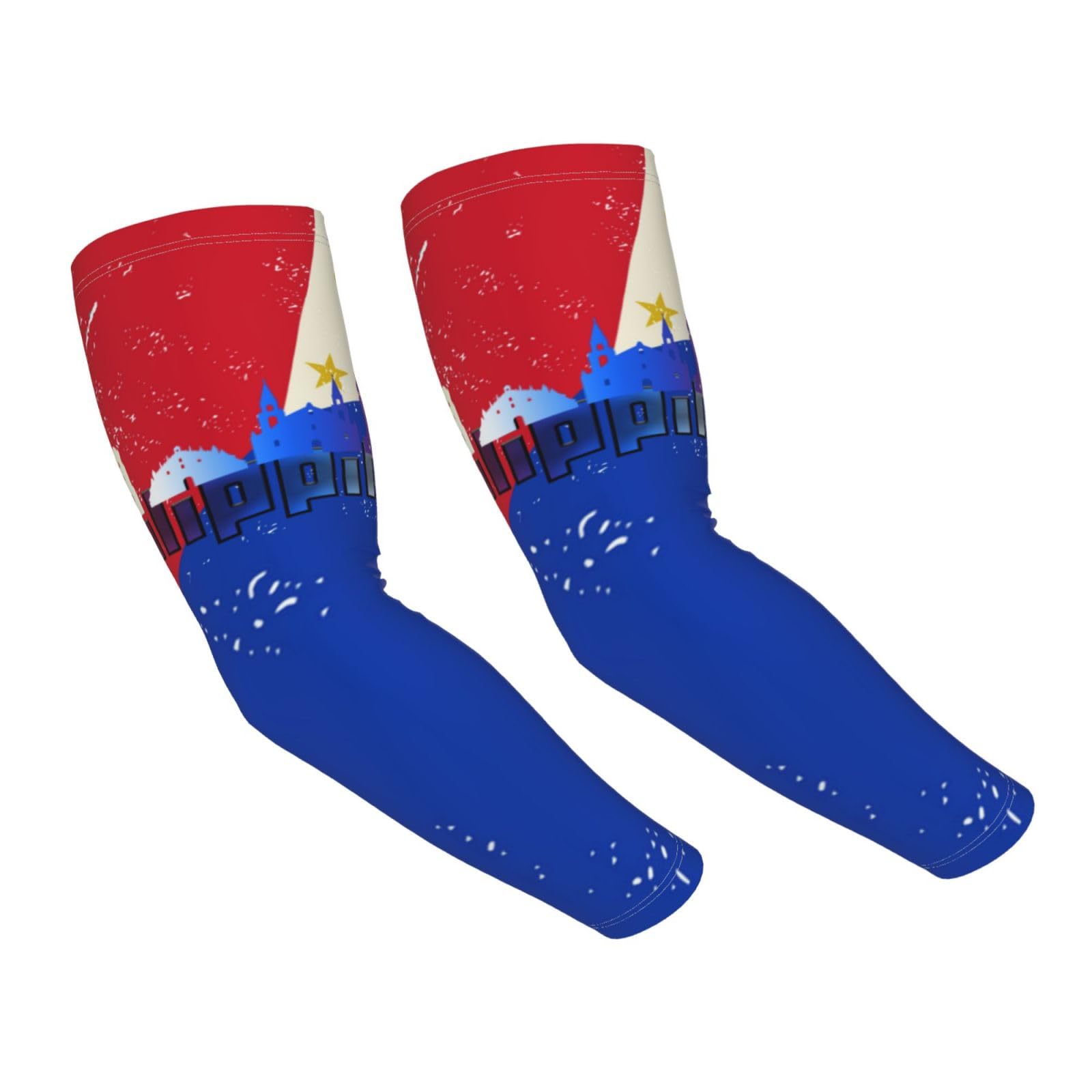 HDAODNM Philippines Shooter Sleeves Filipinos Sun Sleeves Cooling Arm Sleeves Philippines Flag Arm Cover Sleeves