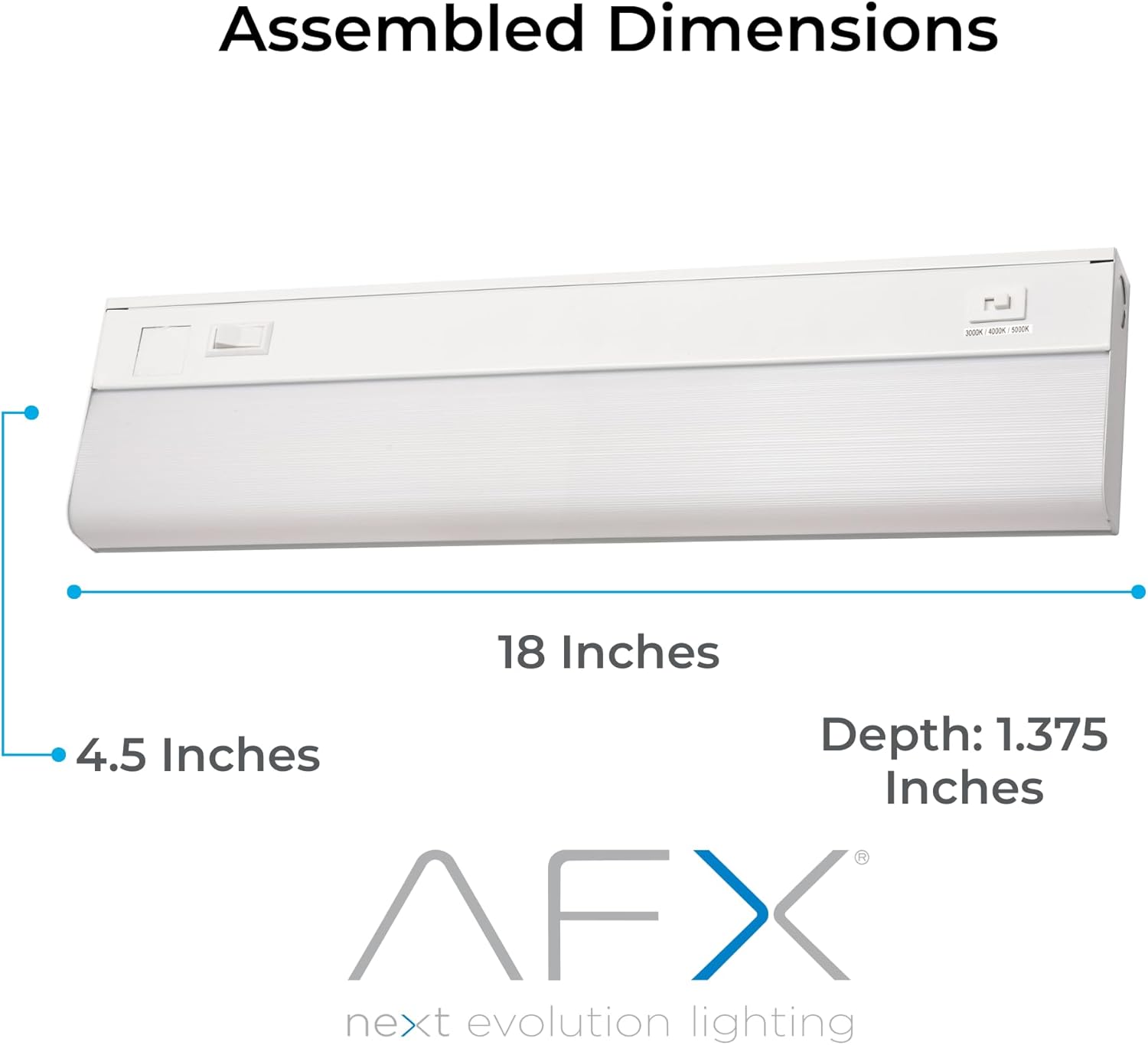 AFX 18" T5L LED Closet Light - Pull Chain - White - Adjustable CCT